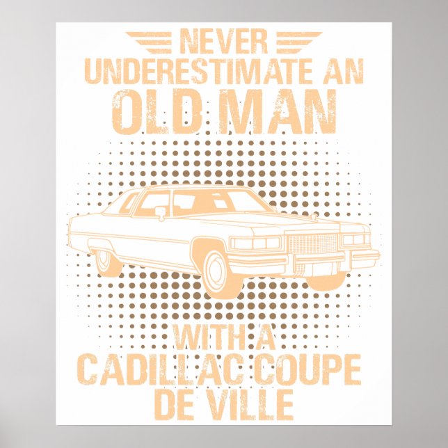 Poster An Old Man Cadillac Coupe De Ville (Frente)