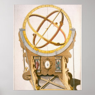 Poster An Orrery Designed por Tycho Brahe (1546-1601)