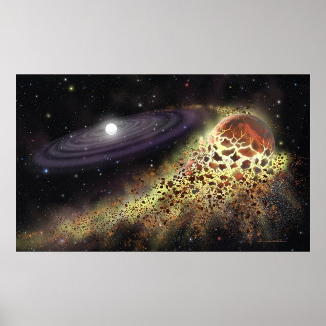 Póster Anã Branca Destruindo um Planeta (Frente)