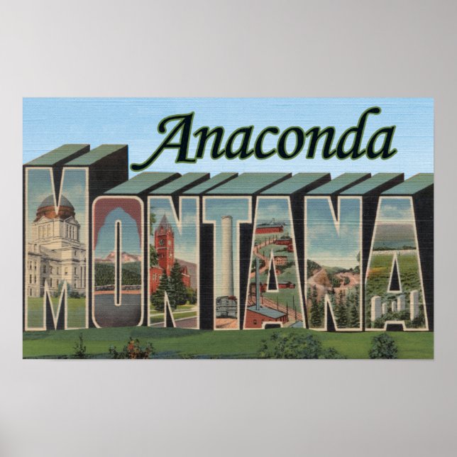 Poster Anaconda, Montana - Cenas com Letras Grandes (Frente)