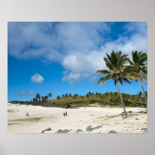 Poster Anakena, Rapa Nui, Ilha de Páscoas, Chile