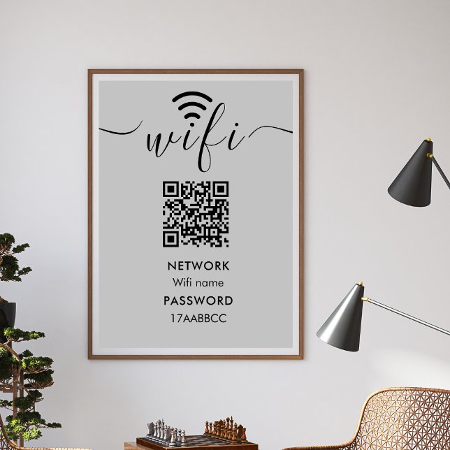 Poster Analisar para Ligar ao Mínimo de Código QR de Rede (Criador carregado)