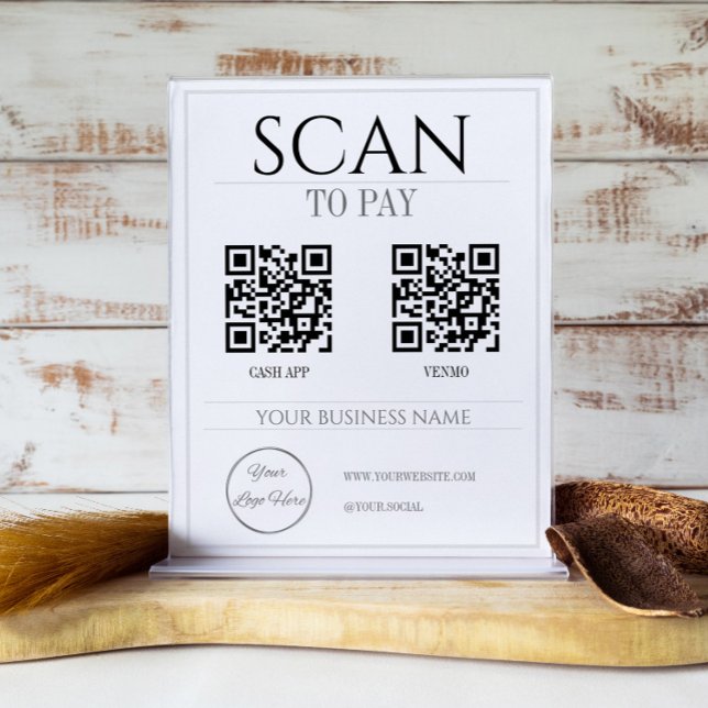 Poster análise corporativa de código QR branco 2 moderno  (Criador carregado)