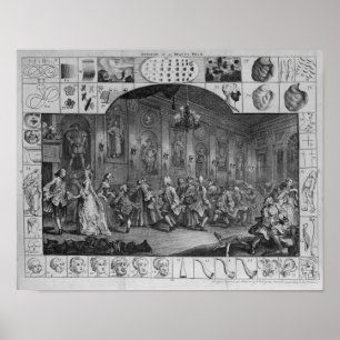 Poster Análise da beleza, placa II, 1753