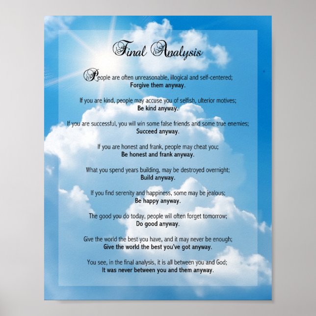 Póster Análise final: "Faça assim mesmo" (Frente)