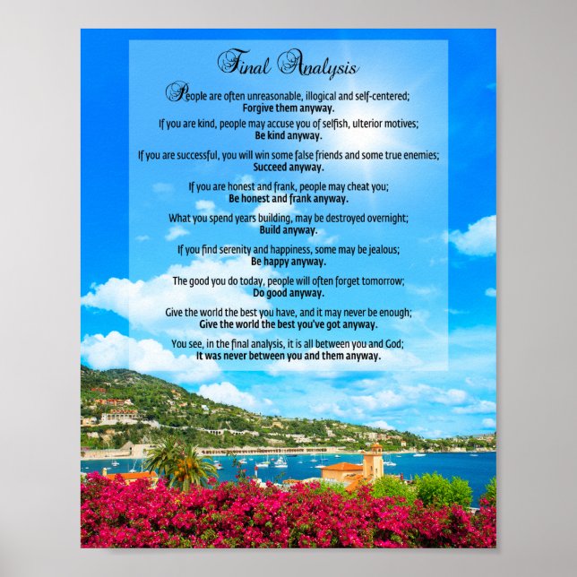 Póster Análise final: "Faça assim mesmo" (Frente)