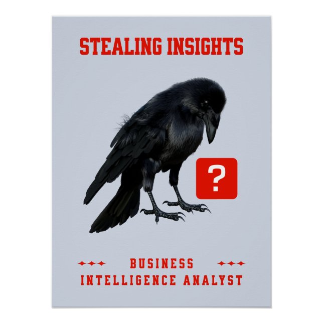 Póster Analista de Inteligência de Negócios Crow (Frente)