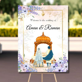 Poster Anand Karaj sinal de boas-vindas Sikh