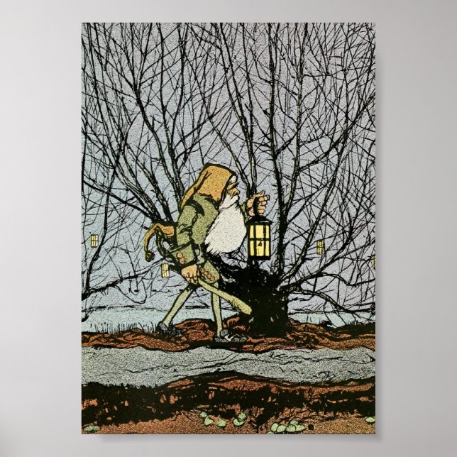 Póster Anão com Lanterna (Frente)