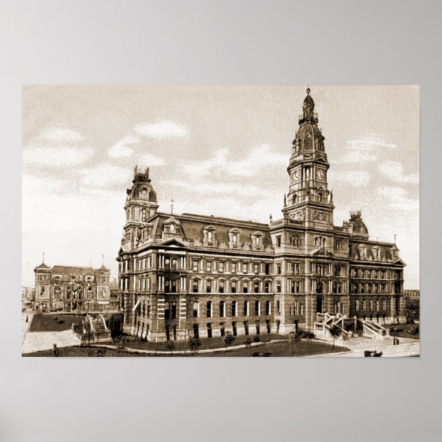 Póster Anapolis Indiana Antiga Corte Marion County (Frente)