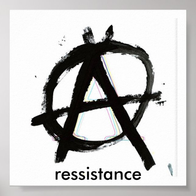 Póster anarquia, resistência (Frente)