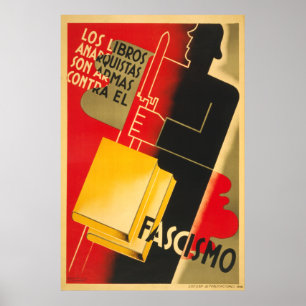 Póster Anarquista da guerra civil espanhola/poster de