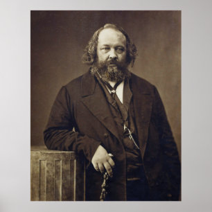 Póster Anarquista social do russo de Mikhail Bakunin por