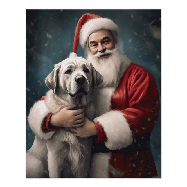 Póster Anatólia Shepherd com o Natal do Papai Noel (Frente)