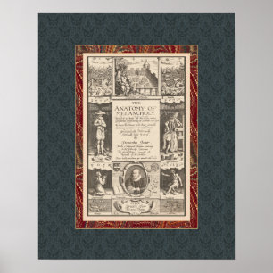Poster Anatomia da Melancolia Fascinante Antica