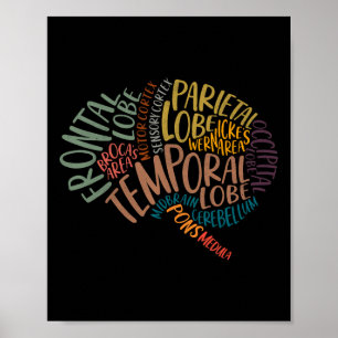 Poster Anatomia Do Dia Da Mãe Da Enfermeira Cérebro Anato