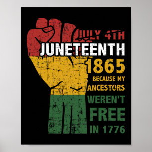 Poster Ancestrais não estavam livres em 1865 4 de julho
