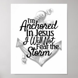 Poster Anchor Coaster Black and White Christian