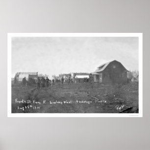 Poster Anchorage adiantado Alaska 1915