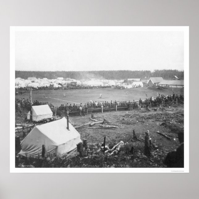 Poster Anchorage, Alaska Baseball 1915 (Frente)