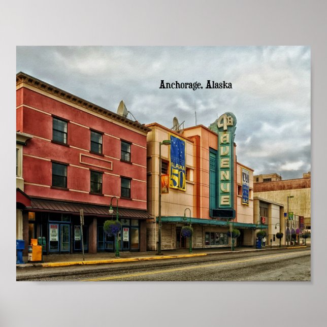 Poster Anchorage Cityscape (Frente)