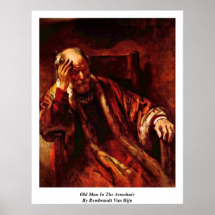 Poster Ancião na poltrona por Rembrandt Van Rijn