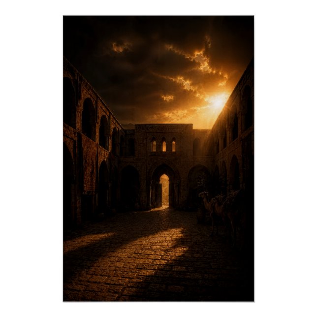 Póster Ancient Caravanserai Sunset Poster (Frente)