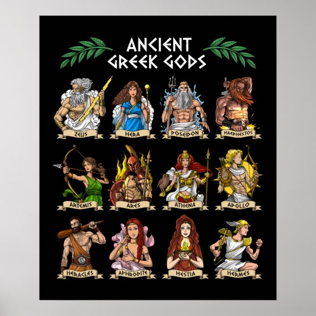 Poster Ancient Greek Gods (Frente)