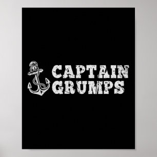 Poster Âncora de Barco Vintage Navegação à Vela Capitão G