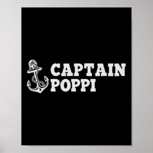 Poster Âncora de Barco Vintage Navegação Capitão Poppi