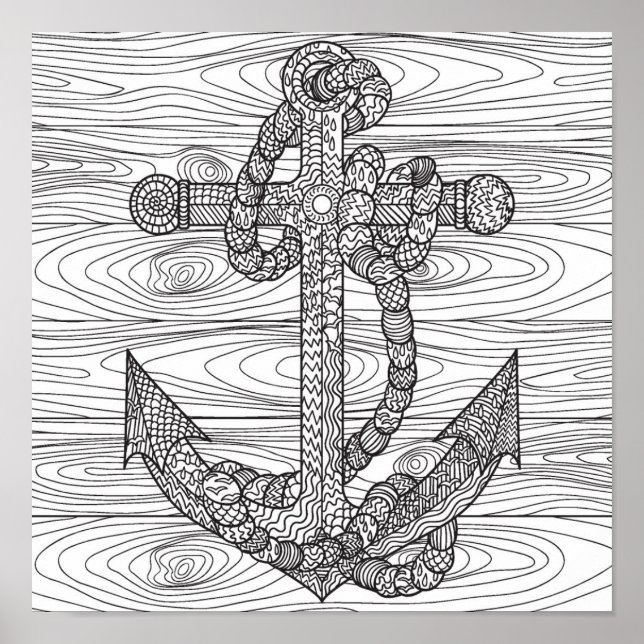 Póster Âncora de estilo e corda 2 (Frente)