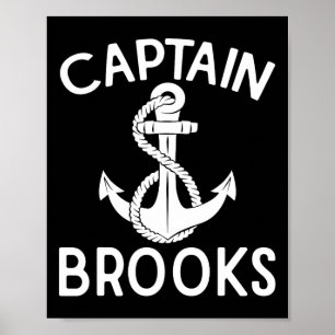 Poster Âncora de Iate de Barco de Navegação do Capitão Br