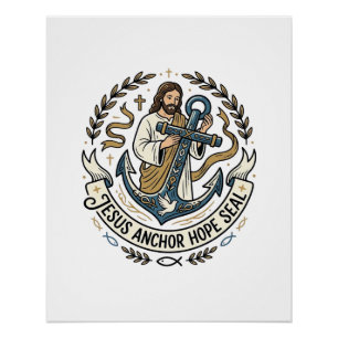Póster Âncora de Jesus Esperança Selo Âncora de Jesus Esp