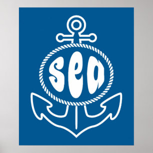 Poster Âncora e o mar