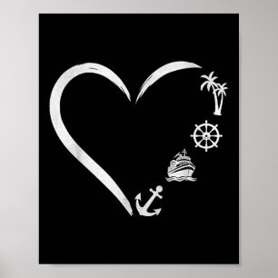 Poster Âncora Náutica Marinheiros Barqueiros & Amantes de