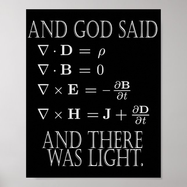 Poster And God Said Maxwell Equation  (Frente)