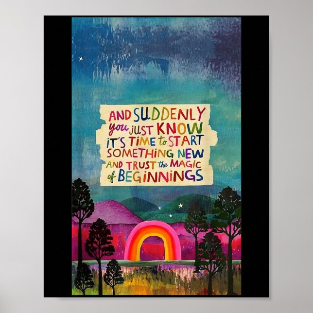 Poster And Suddenly You Just Know It's Time To Start Soin (Frente)