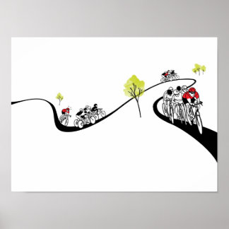 Póster Andando de bicicleta