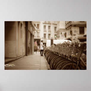 Poster Andando de bicicleta de Paris