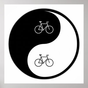 Póster Andando de bicicleta de Yin Yang