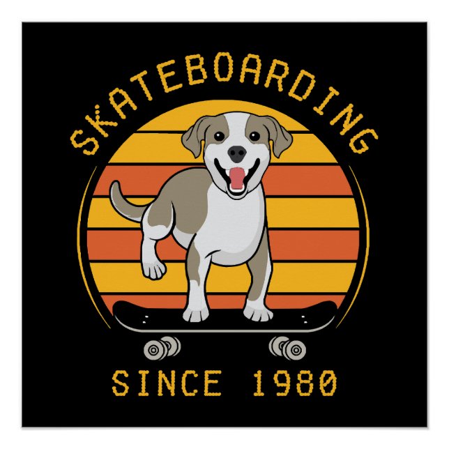 Póster Andando de Skate Desde 1980 (Frente)