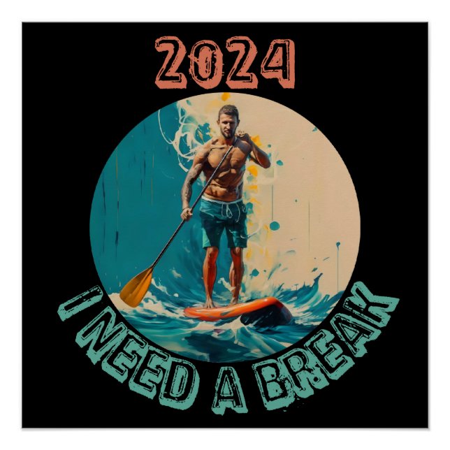 Póster Andando pelas ondas: sup paddle conselho surfing e (Frente)