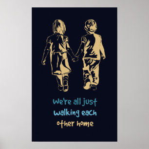 Poster Andando-se citações inspiradas Home
