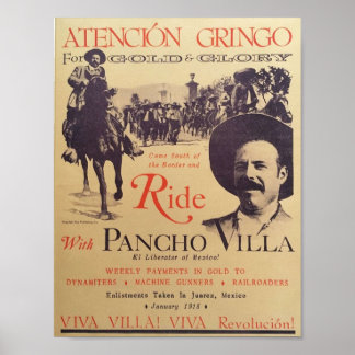Poster Andar com Pancho Villa Antigo