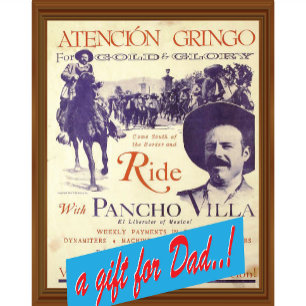 Póster Andar com Pancho Villa Vintage Trabalho de arte me