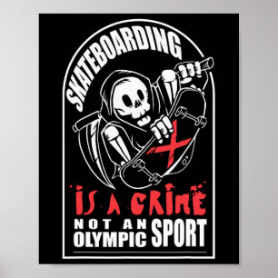 Poster Andar de skate é crime, não esporte
