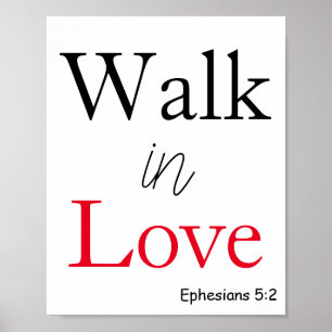 Poster Andar no Amor Inspiracional