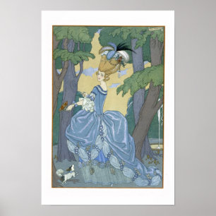 Póster Ande na floresta, ilustração para 'Fetes Galant