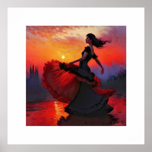 Poster Anders Artiutscher* Flamingo Dancer #4* (Frente)