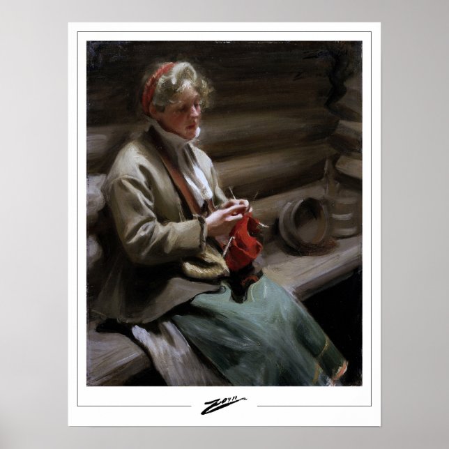 Poster Anders Zorn Zedign Cartaz de Arte #211 (Frente)